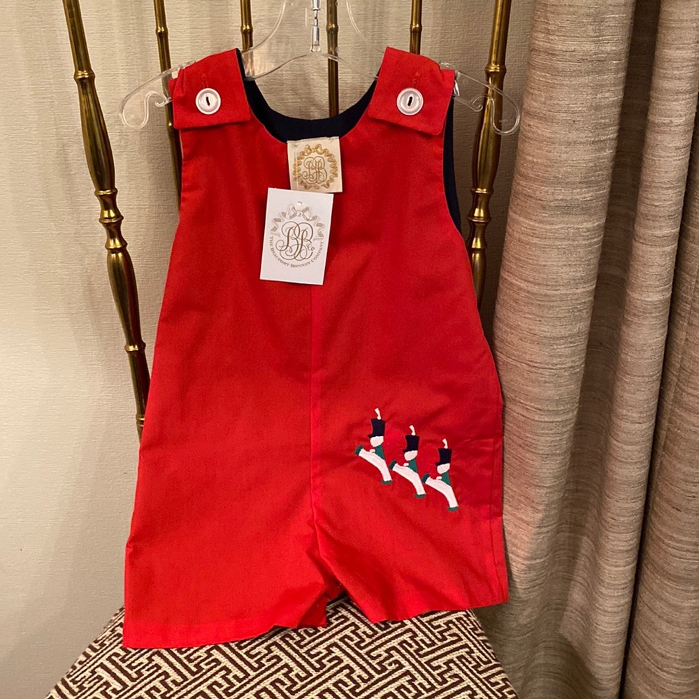 TBBC The Beaufort Bonnet Co NWT! Boys Christmas short Jon Jon 18/24m